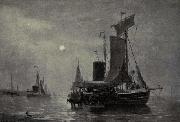 Hendrik Willem Mesdag Night at Scheveningen oil painting on canvas